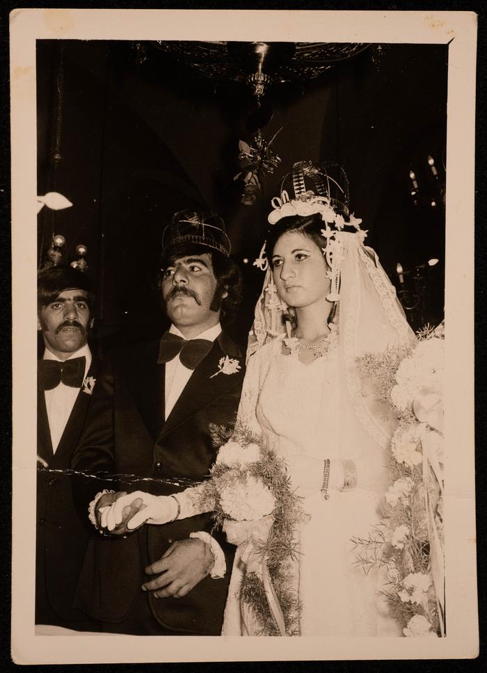 Khamis Qare and Rima Habash on their Wedding Day, Ramallah 