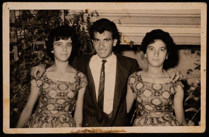 Salim Qare with Ester Habash and Malika Qare, Ramallah