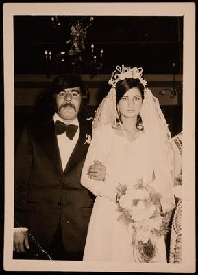 Khamis Qare and Rima Habash on their Wedding Day, Ramallah 