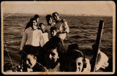Khamis Qare With Members of the Habash Family by the Sea 