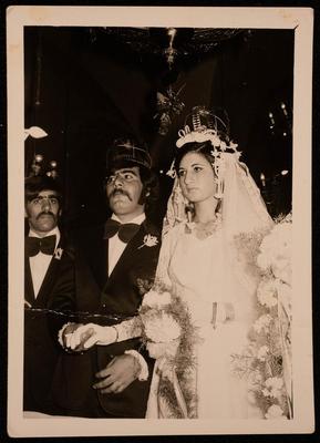 Khamis Qare and Rima Habash on their Wedding Day, Ramallah 