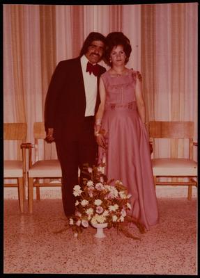 Lillian Izz and Samir Qare on their Engagement Day, 1976