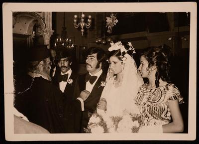 Khamis Qare and Rima Habash on Their Wedding Day, Ramallah 