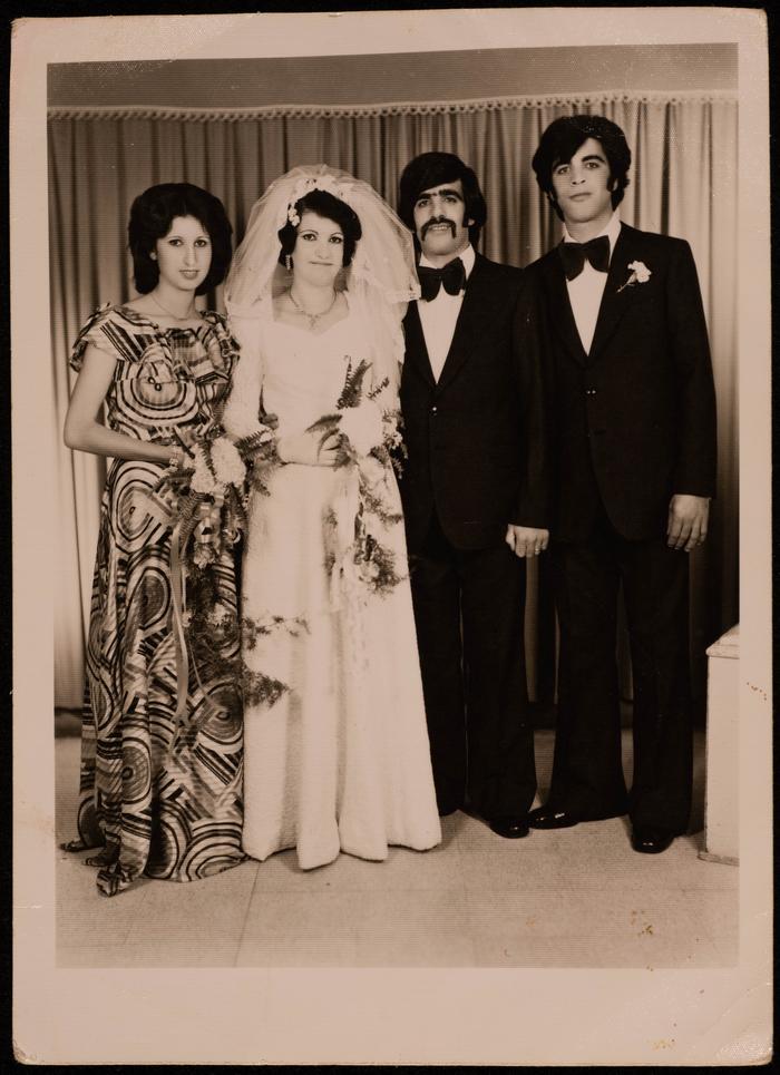 Fo'ad Qare and Lillian Izz on their Wedding Day, Ramallah, 1977