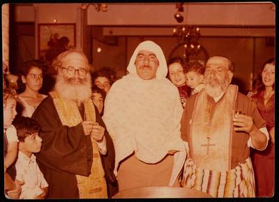 Khamis Qare During the Baptism of a Child from the Family, Ramallah 