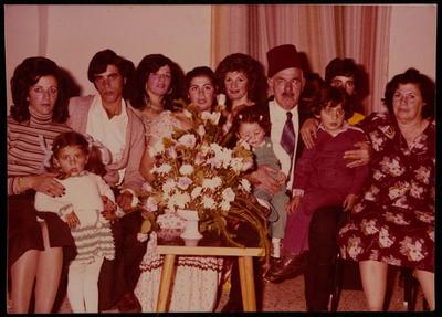 Nakhleh Qare and his Wife Salma Habash with their Children, Ramallah, 1976 