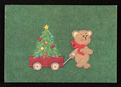 A Christmas Greeting Card From Oliniam Dawoud, Khalil and Monica Habash to Muna Qare and Her Husband Tawfique al-Asbah 