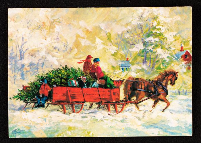 A Christmas Greeting Card Sent to the Family of Malika Qare 
