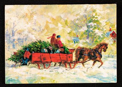 A Christmas Greeting Card Sent to the Family of Malika Qare 