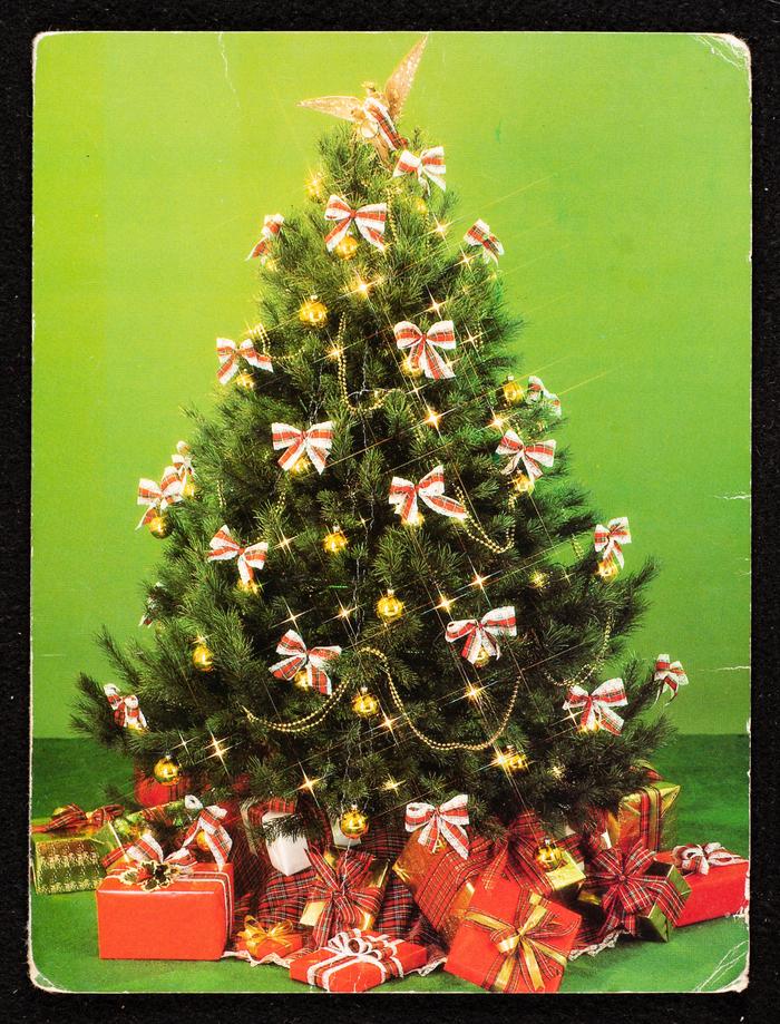 A Christmas Greeting Card from Ester, Salim, and Salem Habash to Fo'ad Qare and His Wife Lillian Izz