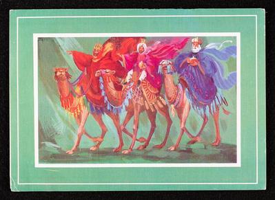 A Christmas Greeting Card From Salim and Fairouz Qare to Muna Qare and Her Husband Tawfique al-Asbah 