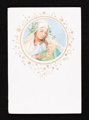 A Christmas Greeting Card From Salim, Ester and Salem Habsh to Salma Habsh and Her Sons 