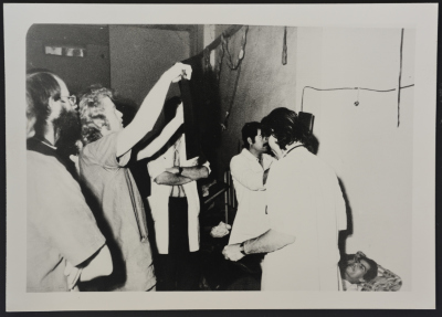 A Photograph of Medical Personnel Screening an Injured During the Lebanon War, the 1980s