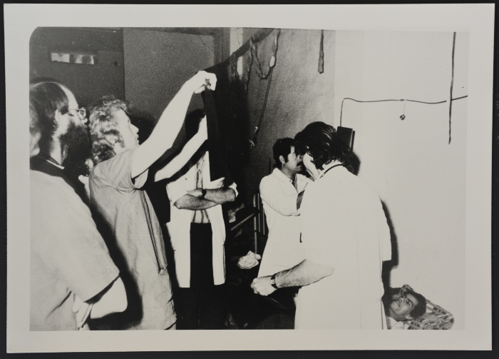A Photograph of Medical Personnel Screening an Injured During the Lebanon War, the 1980s