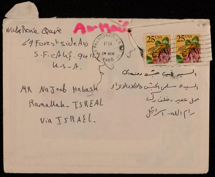 A Letter Envelop from Victor and Rene Qare to Salma Habash 