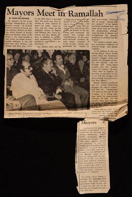 "Mayors Meet in Ramallah", Clipping, 13 January 1981 