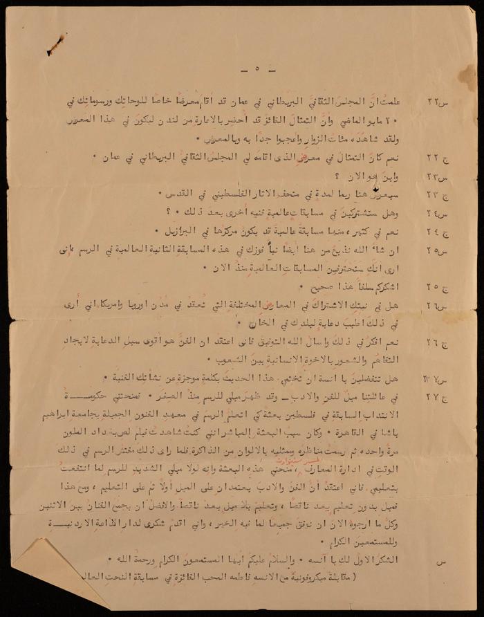 The Transcript of a Radio Interview with Artist Fatima al-Muhib