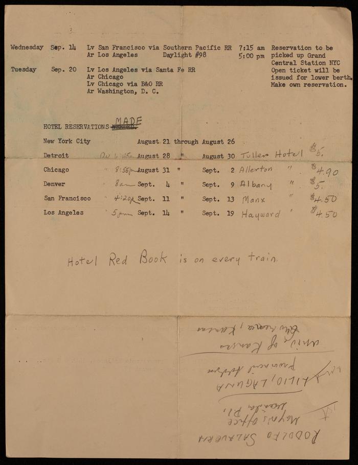 The Itinerary of Fatima al-Muhib's Trip to the USA,1955