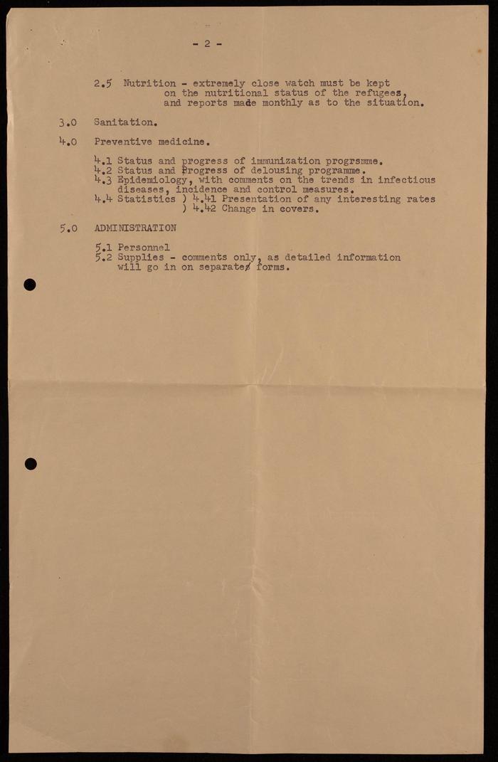 A Guide Form for the Monthly Report from Medical Officers at the UNRWA to Field Health Officer