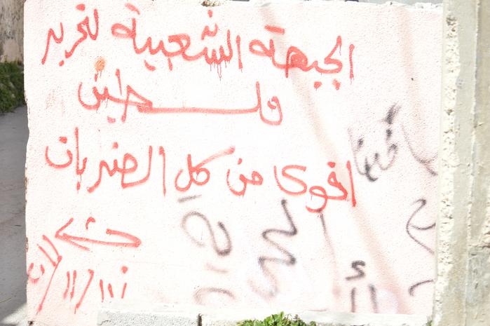 Patriotic Phrases and Slogans On a Wall in ad-Dheisheh Camp, Bethlehem, 2015