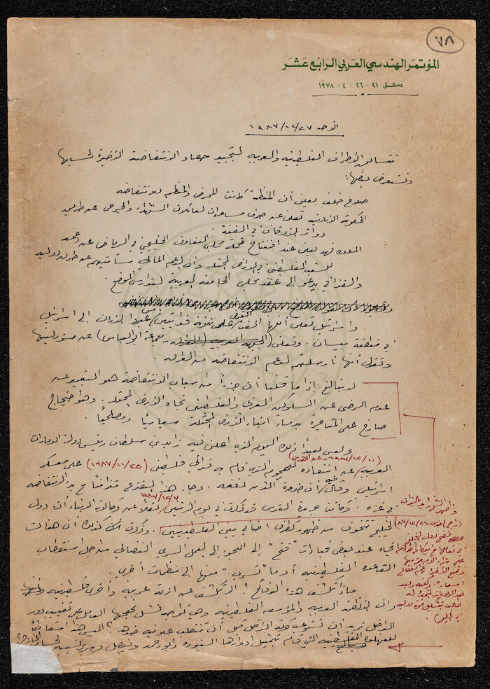 An Article by Ibrahim ad-Daqqaq in 1987