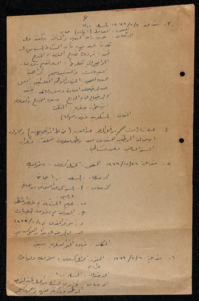 Part of Ibrahim ad-Daqqaq's Personal Diary in 1979
