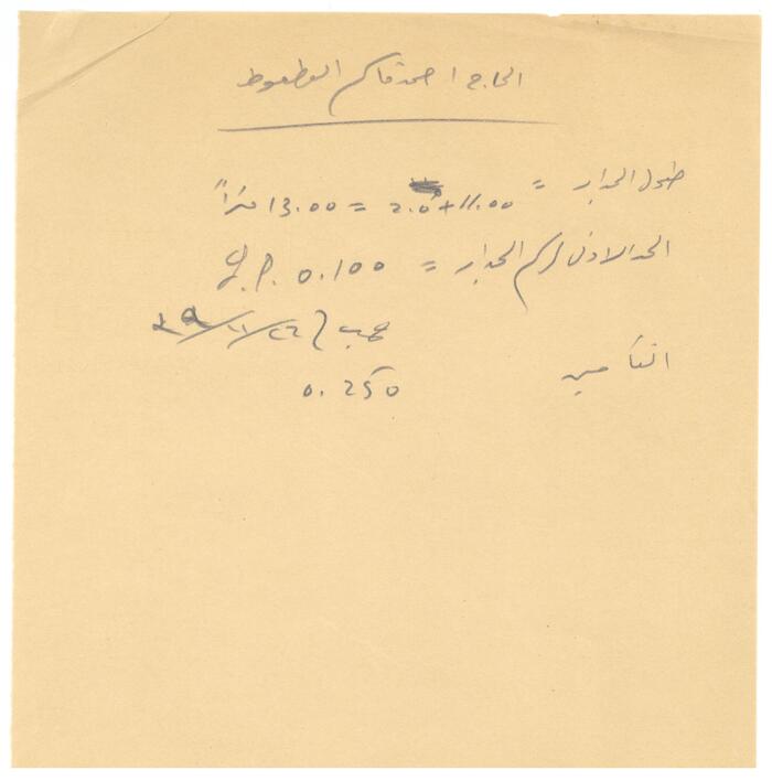 The Building License Dossier of Ahmad Qassem al-Atout, Tulkarm Municipality, 26 November 1939