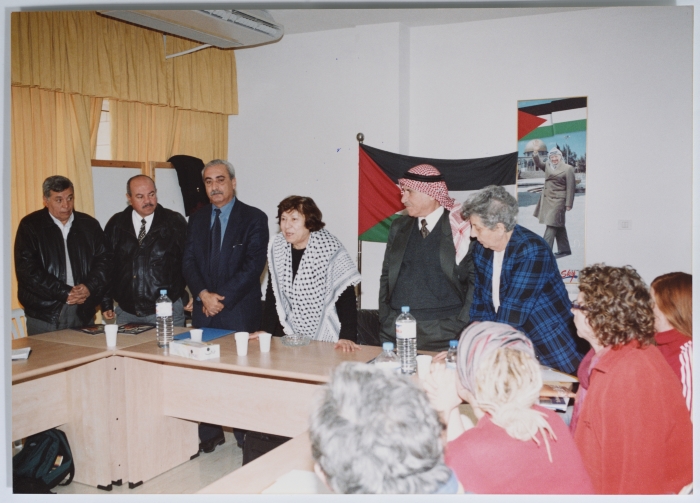A Meeting with the Participating Delegations in the International March in Solidarity with the Palestinian Woman 