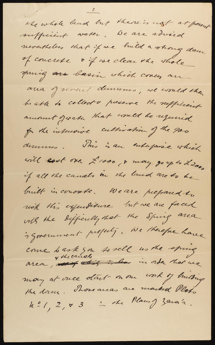 Two Letters on the Development of Agricultural Lands in Jerusalem