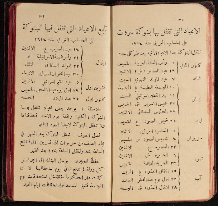 A Notebook Issued by the al-Ahlie Print in Beirut, 1914