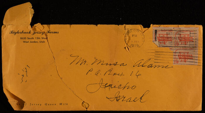 Biglerbrook Jersey Farms Stamped Envelope, 1978