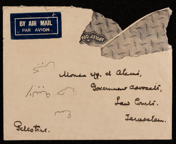 Letter Envelopes Sent to Musa al-Alami