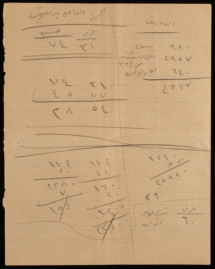 A Draft of Certain Expenses' Accounts 