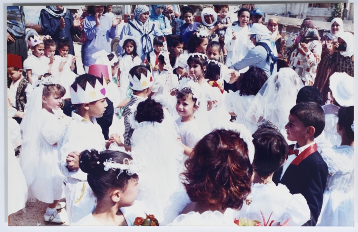 Children during a festival in Rashidieh camp