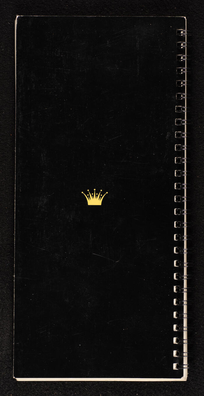 كراس يحتوي مجموعة من الملصقات والإعلانات التجارية