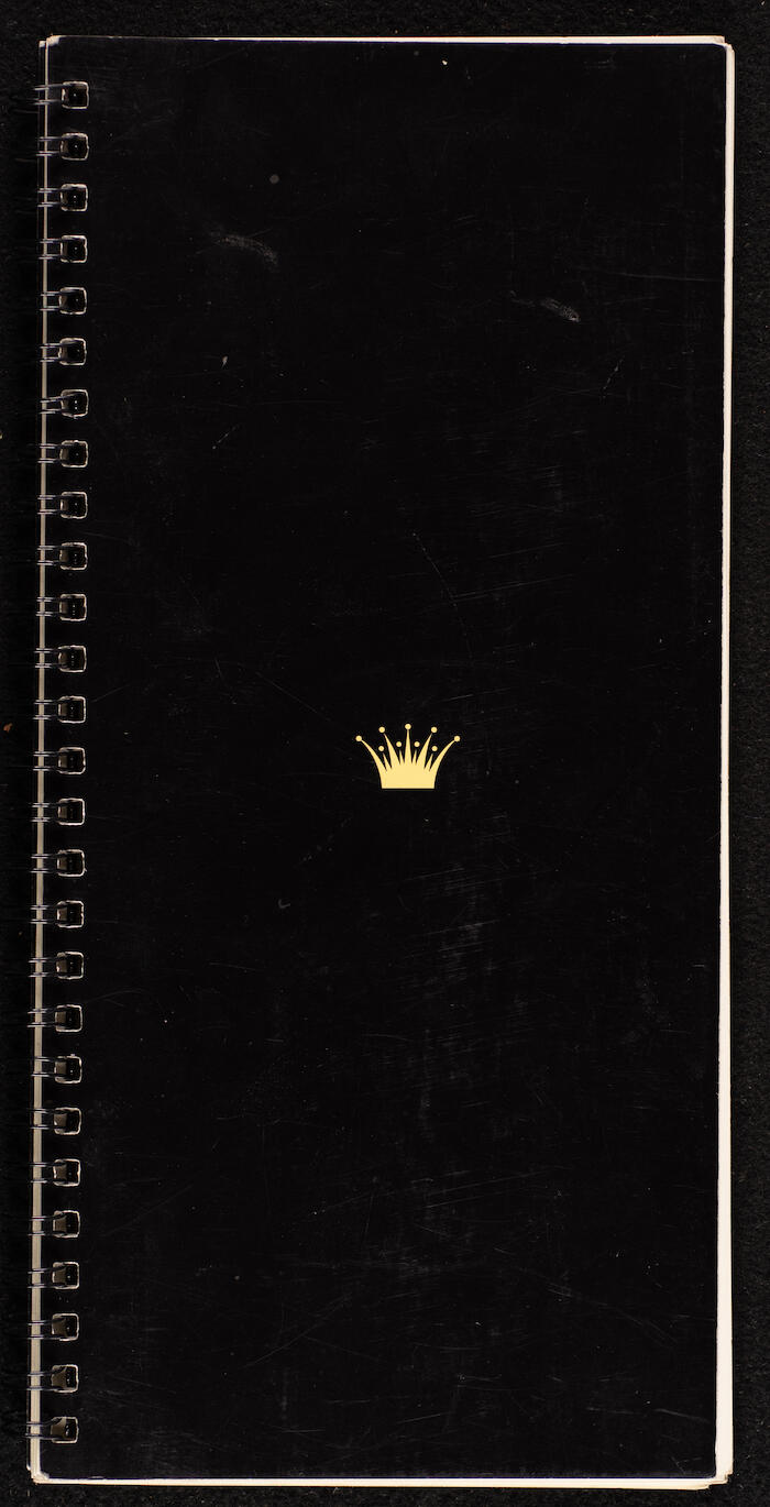 كراس يحتوي مجموعة من الملصقات والإعلانات التجارية