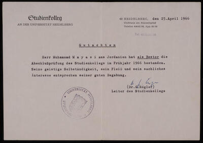 A College Preparatory Final Test Certificate , 1966
