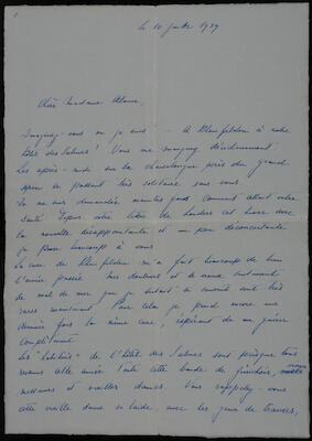 رسالة إلى زوجة موسى العلمي