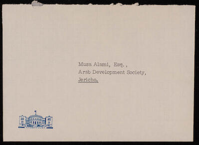 An Offical Letter from Tor Oftedal to Musa Alami, Oslo, 10 February 1977