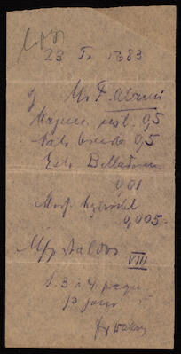 قصاصات ورقية مكتوبة بخط اليد 