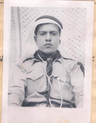 Portraite of Issa Farahat; a member of The First Ramallah Scout Group (Sareyyet Ramallah)