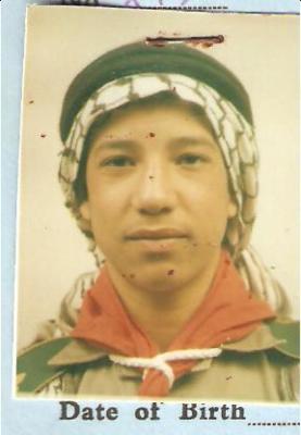 Portraite of Kamal Abu Khadejeh; a member of The First Ramallah Scout Group (Sareyyet Ramallah)