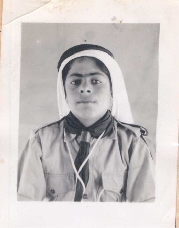 Portraite of Nasir Heshmeh; a member of The First Ramallah Scout Group (Sareyyet Ramallah)