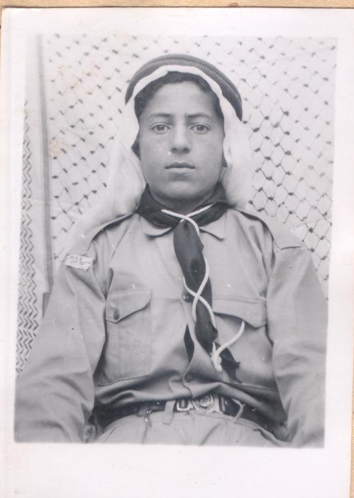 Portraite of Ya'qoob Jagahb; a member of The First Ramallah Scout Group (Sareyyet Ramallah)