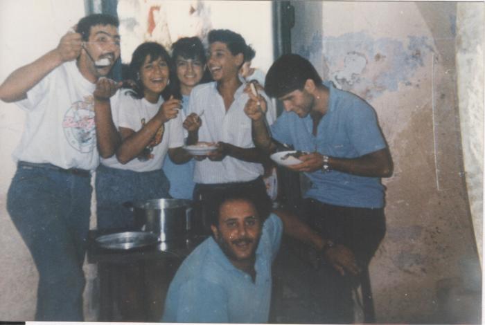 A group photo of the members of The First Ramallah Scout Group (Sareyyet Ramallah)