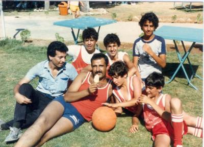 صورة لفريق الرجال لكرة السلة التابع لسرية رام الله الأولى