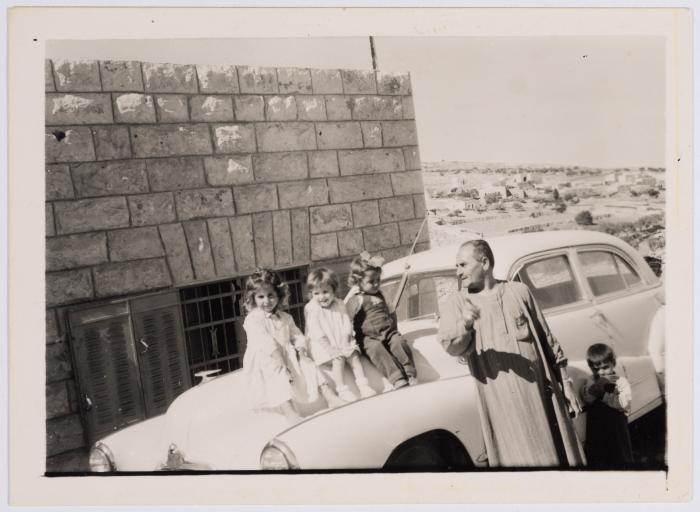 A Photograph of Ibrahim abu Sitteh, His Sons and His Daughters in Deir Jarir, the 1960s