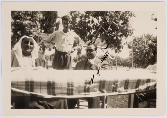 A Photograph of Ibrahim abu Sitteh with Fahd ad-Damen, Ramallah, Circa 1958	
