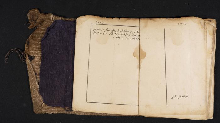 A Pocketbook of Conscription in the Ottoman Army That Belongs to Mohammad Ibregeith, 1901  