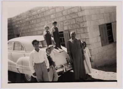 A Photograph of Ibrahim abu Sitteh, His Sons and His Daughters in Deir Jarir Village, Circa 1962 